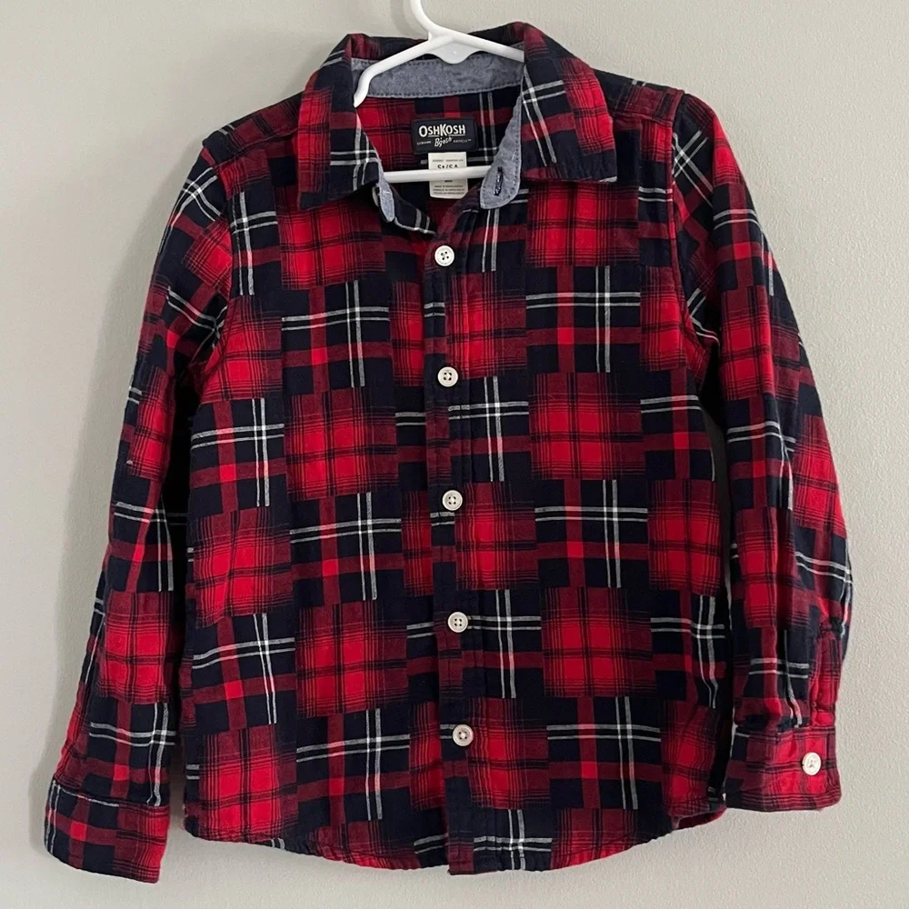 OshKosh Plaid Button Down Shirt